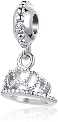 TGLS Princess Queen Crown Charm Compatible With Pandora Bracelets Jewelry Birthday Gifts for Mother Girlfriend Daughter Her Women