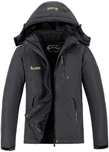MOERDENG Men's Waterproof Ski Jacket Warm Winter Snow Coat Mountain Windbreaker Hooded Raincoat