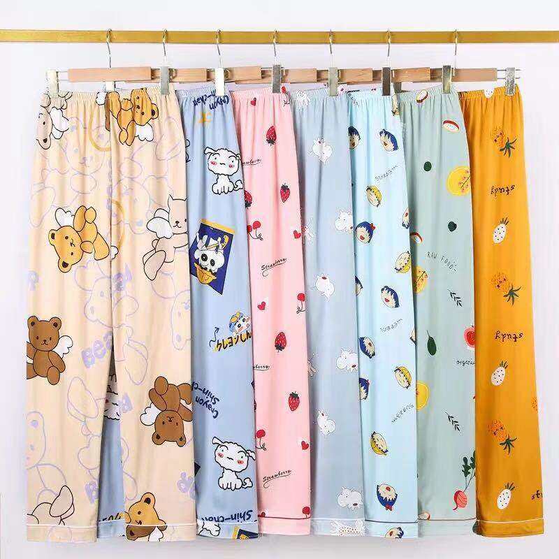 Women's Loose plus Size Breathable Cotton Pajama Pants