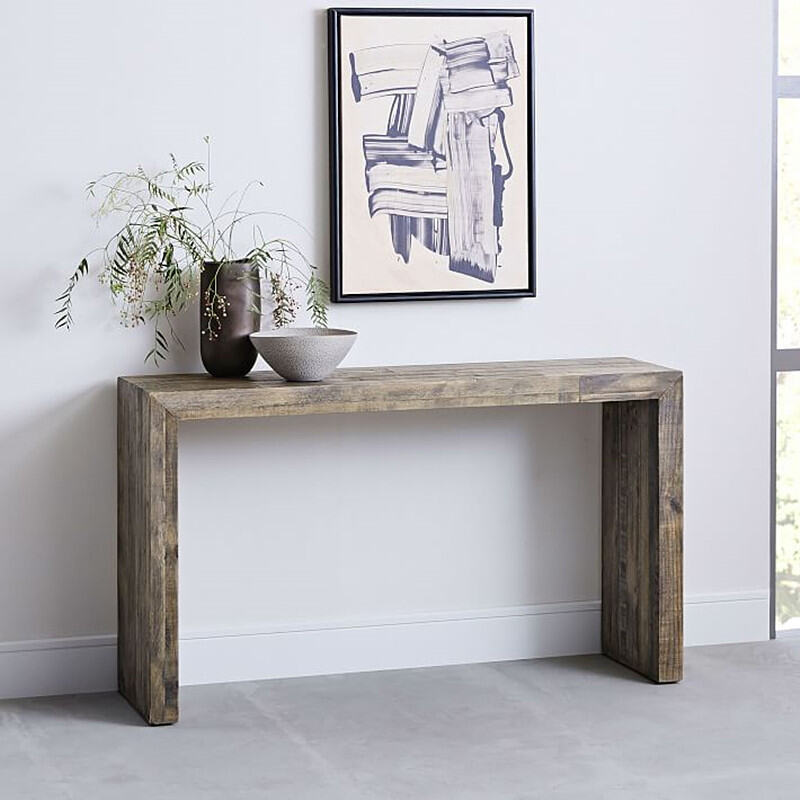 Solid Wood Console Tables Minimalist Retro Long Middle Hall a Long Narrow Table Entrance Partition Console Wall Entrance Cabinet Table Altar